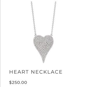 Jennifer Miller White Gold Plated Heart Necklace